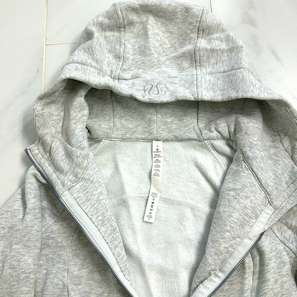 LuLulemon Scuba Full Zip Hoodie Grey- Size 6 - Picture 4 of 5